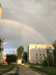 rainbow in the city
