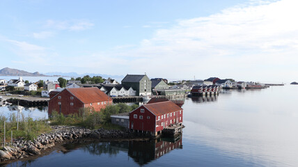 Fototapeta na wymiar Fishing village in Lofoten islands Norway