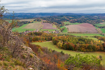 Naklejka premium Herbst an den Hörselbergen in Thüringen