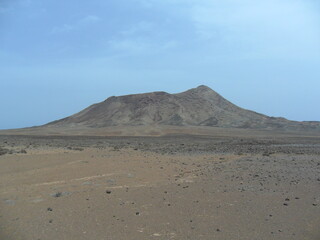 Exploring the volcanic coastal landscapes of Isla do Sal in the Cape Verde islands in the Atlantic West Africa