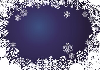 Christmas snowflakes background for Your design. Background illustration for greeting card, wrapping paper and other holiday media.