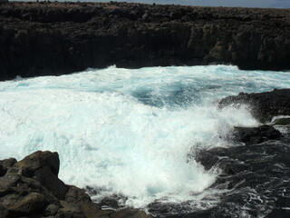 Exploring the volcanic coastal landscapes of Isla do Sal in the Cape Verde islands in the Atlantic West Africa