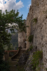 Die Burg Castello di San Nicola de Thoro-Plano in Maiori, Kampanien in Italien 