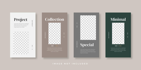 Flat minimal furniture social media story promotion template