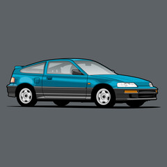 Fototapeta premium Hatchback Car Illustration For Conceptual Design