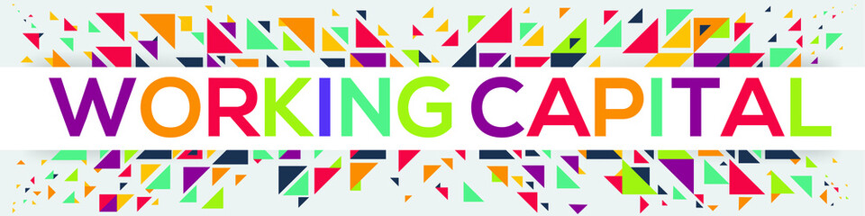 creative colorful (working capital) text design ,written in English language, vector illustration.
