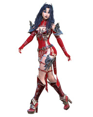 Obraz premium Warrior amazon woman with metal blade.