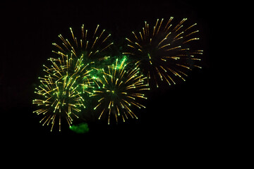 Beautiful firework isolated on black background