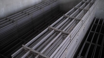 metal fittings at the construction site