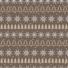 Snowflakes. Seamless pattern. Snow, snowfall, falling scattered white snowflakes. Background design for fabric, wallpaper, cover, paper for packaging. Vector
