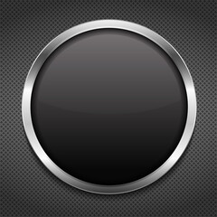 Round frame on metal background