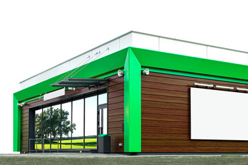 Fototapeta premium New building of a small cafe