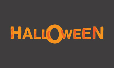 Halloween yellow gradient lettering design, halloween t shirt design