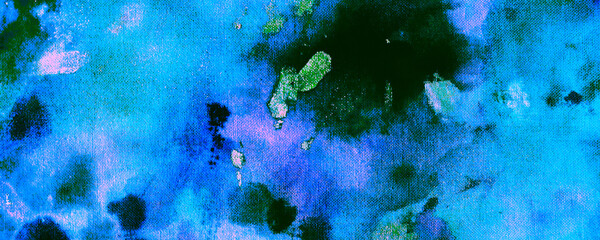 Colourful Acrylic Image. Blue Aquarelle Decor.