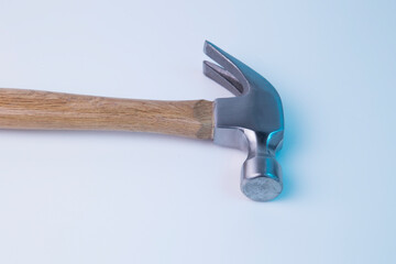 Hammer on a white background.Tools for construction work.