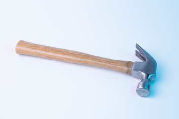 Hammer on a white background.Tools for construction work.