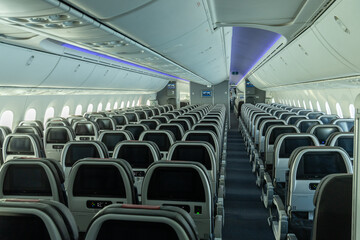 Interior of Boeing 787 dreamliner