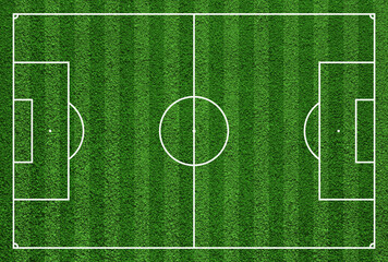 Top view of soccer field or football field.