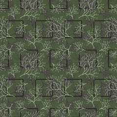 Decorative branches seamless pattern. Vector stock illustration eps10.