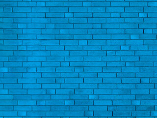 Fototapeta na wymiar Blue new brick wall texture background.