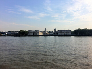 Obraz premium Greenwich in London across the river Thames