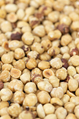 Peeled Hazelnuts for use as background or texture