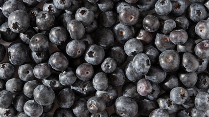 Texture of fresh and ripe blueberries