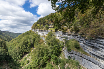 Cascades du Herisson, Waterfalls of the Herisson in the Jura France