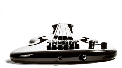 Guitar in close up. Musical instrument.