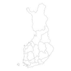 Finland - map of regions