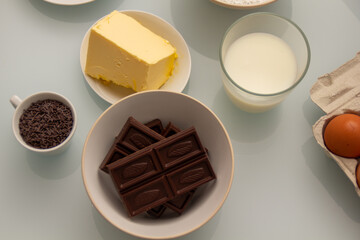 Close-up ingredients for dessert