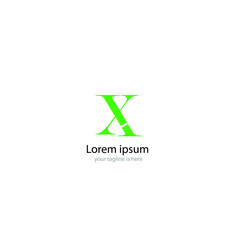 simple elegant logo of letter x with white background