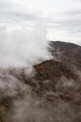 View from Shuckstack Fire Tower on the Appalachian Trail in the Great Smoky Mountains National Park in North Carolina