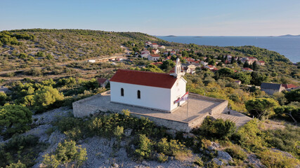 Fototapeta na wymiar Croatia - Murter with an small church