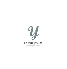 the simple modern logo of letter y with white background