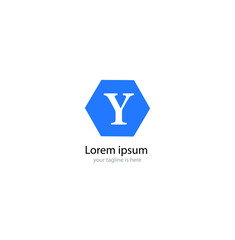 the simple modern logo of letter y with white background