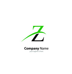 the simple elegant logo of letter z with white background