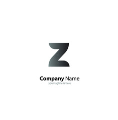 the simple elegant logo of letter z with white background