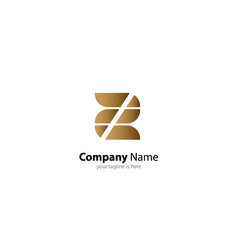 the simple elegant logo of letter z with white background