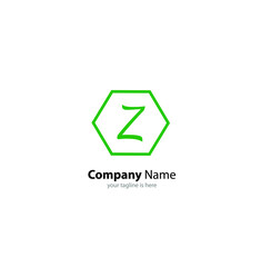 the simple elegant logo of letter z with white background