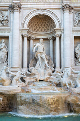 Fototapeta na wymiar Oceanus in the Trevi Fountain