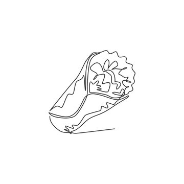recommend clip art: Single continuous line drawing stylized Mexican burritos shop logo label. Emblem fast food restaurant concept. Modern one line draw design vector graphic illustration for cafe or food delivery service