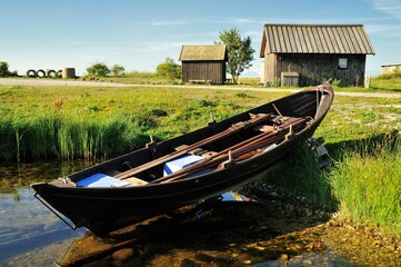 Obraz premium Old fishing village in the Baltic sea, Gotland - Sweden