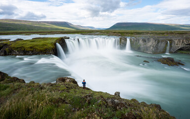 Wonderful Gođafoss waterfall in Iceland