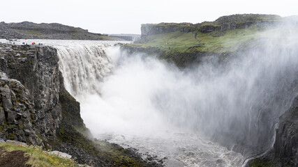 Powerful Dettifoss waterfall in Iceland (east side)