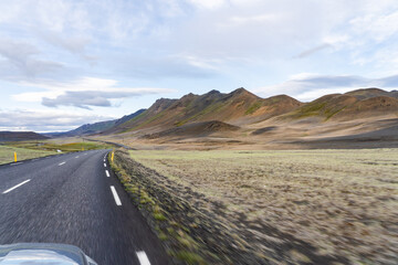North Iceland volcanic landscape along Ring Road