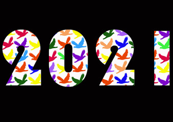 Happy new year 2021 design graphic resources
