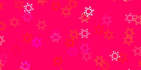 Light pink vector template with flu signs.