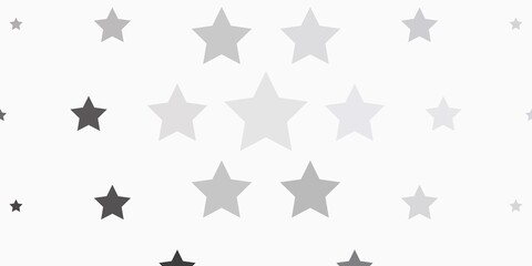 Obraz premium Light Gray vector background with colorful stars.