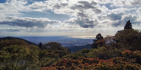 Fototapeta na wymiar 大山阿夫利神社から見た江の島